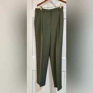 NWT Lauren Ralph Lauren women’s size 10 fully lined green wool slacks